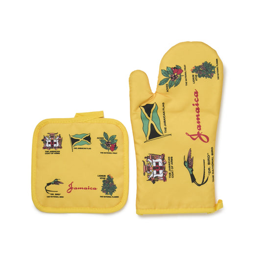 Jamaican National Symbols Oven Mitt