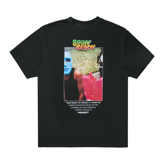 SOON REACH Relief T-Shirt: Blue Mask