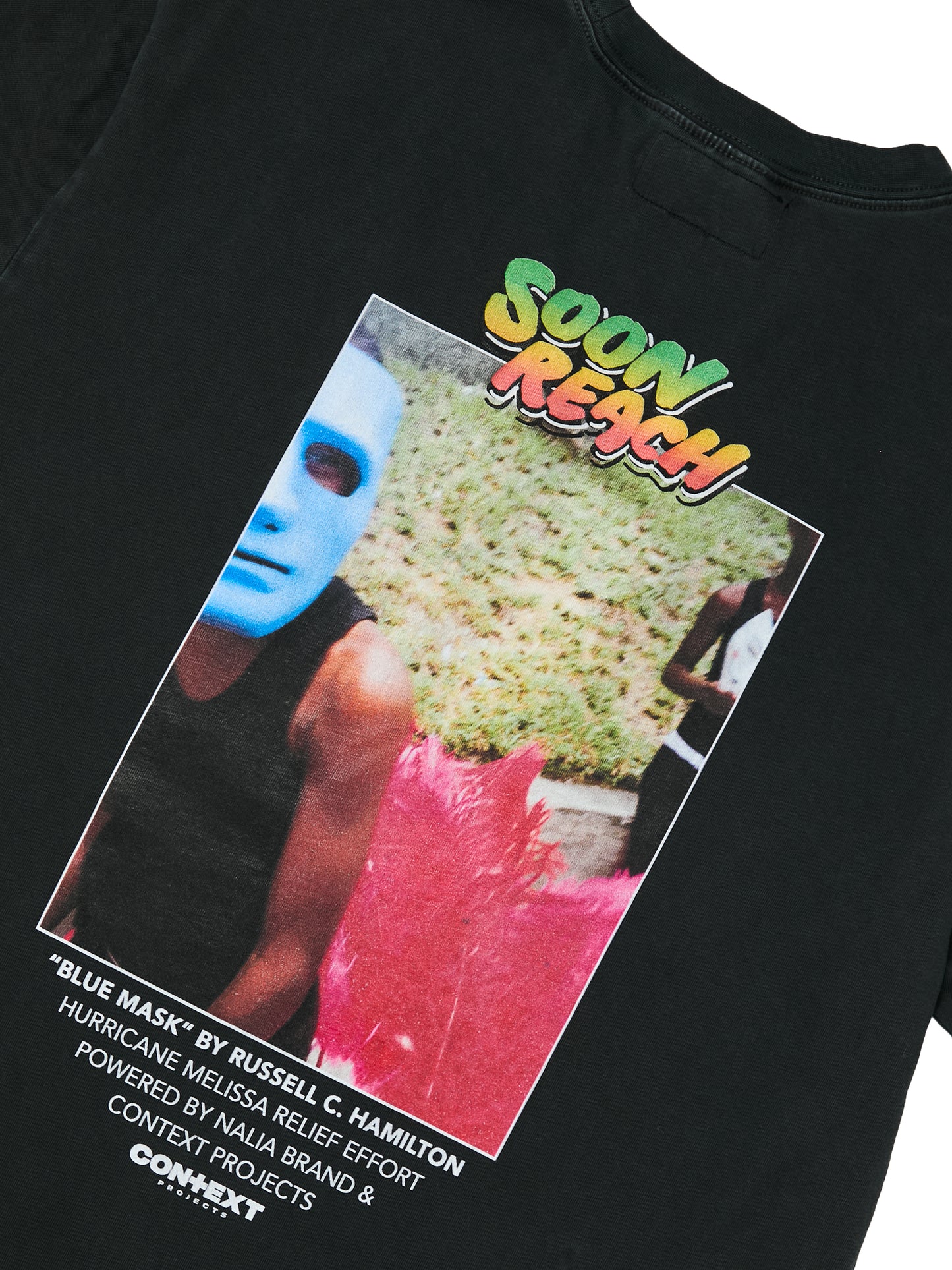 SOON REACH Relief T-Shirt: Blue Mask